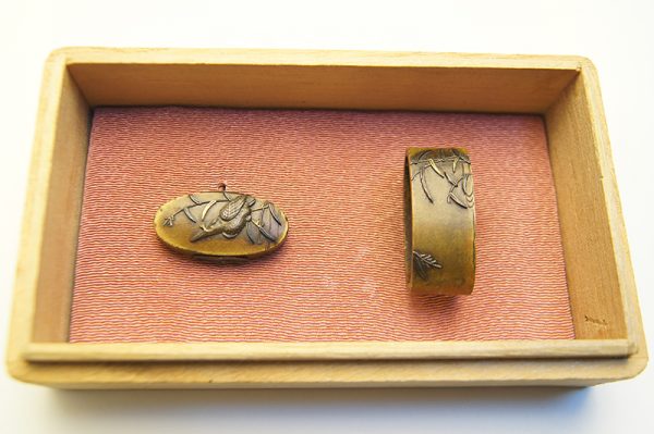 Antique Fuchi Kashira for Samurai Sword (F-10)