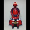 Red Armour with dark blue fabric-lacing濃紺糸威赤桶側二枚胴