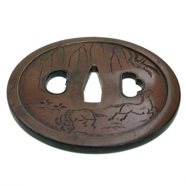 Antique Tsuba for Samurai Sword<br> with NTHK Certificate (T-167) - Image 7