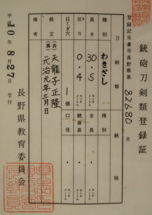 Antique Japanese Sword Wakizashi Signed by Masataka <br> NBTHK<span style="color: #ff0000;"><strong> Tokubetsu Hozon</strong> </span>Certificate - Image 17