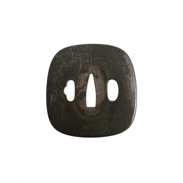 Antique Tsuba for Samurai Sword with NBTHK <strong><span style="color: #ff0000;">Hozon</span></strong> Certificate (T-215) - Image 4