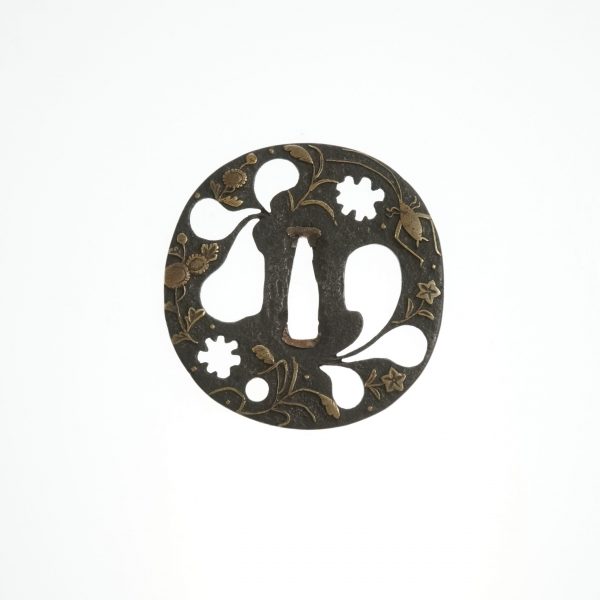 Antique Tsuba for Samurai Sword with NBTHK <strong><span style="color: #ff0000;">Hozon</span></strong> Certificate (T-265)