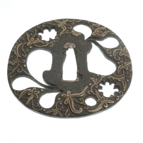 Antique Tsuba for Samurai Sword with NBTHK <strong><span style="color: #ff0000;">Hozon</span></strong> Certificate (T-265) - Image 5