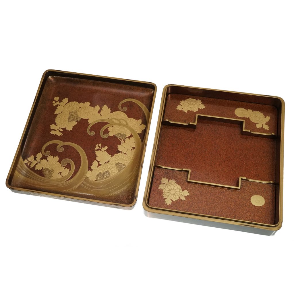 Japanese lacquer boxMakie Raden Box (Bunko03) Samurai Museum Shop