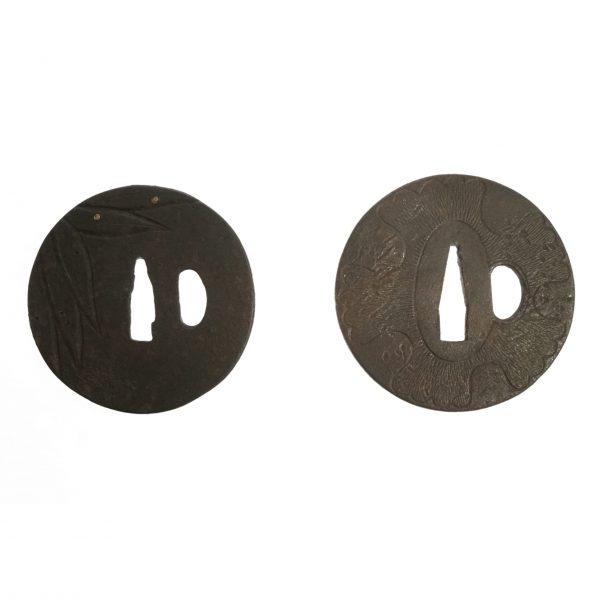 Antique Tsuba Set for Samurai Sword with wooden box<br>(T-272)-(T-281) - Image 5