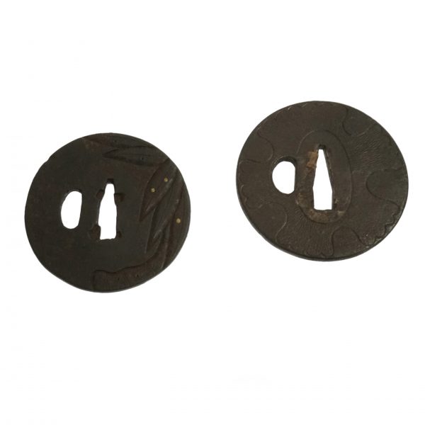 Antique Tsuba Set for Samurai Sword with wooden box<br>(T-272)-(T-281) - Image 7