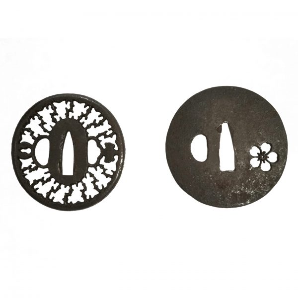 Antique Tsuba Set for Samurai Sword with wooden box<br>(T-272)-(T-281) - Image 9