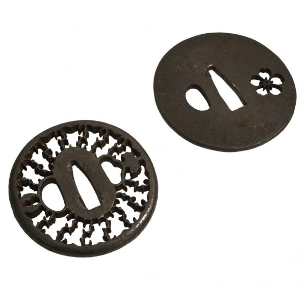 Antique Tsuba Set for Samurai Sword with wooden box<br>(T-272)-(T-281) - Image 11