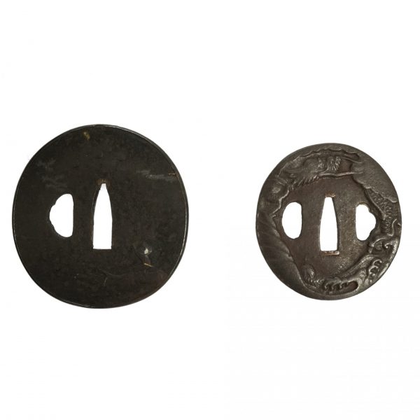 Antique Tsuba Set for Samurai Sword with wooden box<br>(T-272)-(T-281) - Image 14