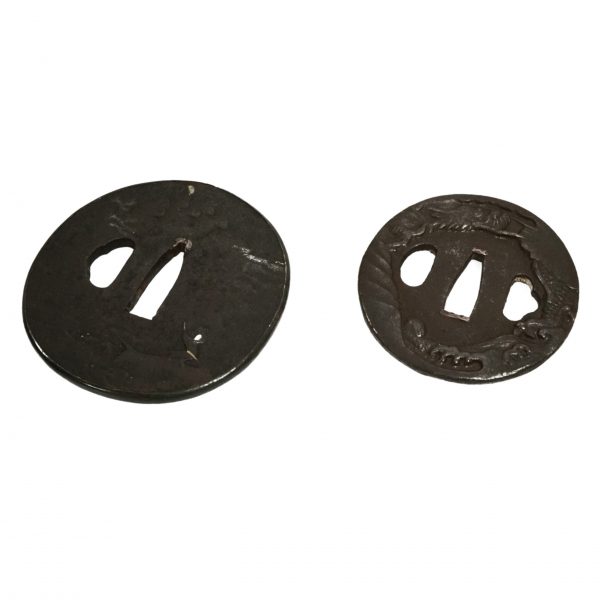 Antique Tsuba Set for Samurai Sword with wooden box<br>(T-272)-(T-281) - Image 16