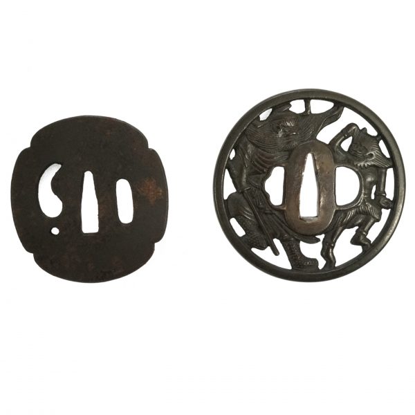 Antique Tsuba Set for Samurai Sword with wooden box<br>(T-272)-(T-281) - Image 20