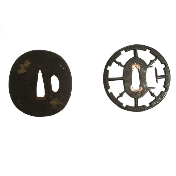 Antique Tsuba Set for Samurai Sword with wooden box<br>(T-272)-(T-281) - Image 25