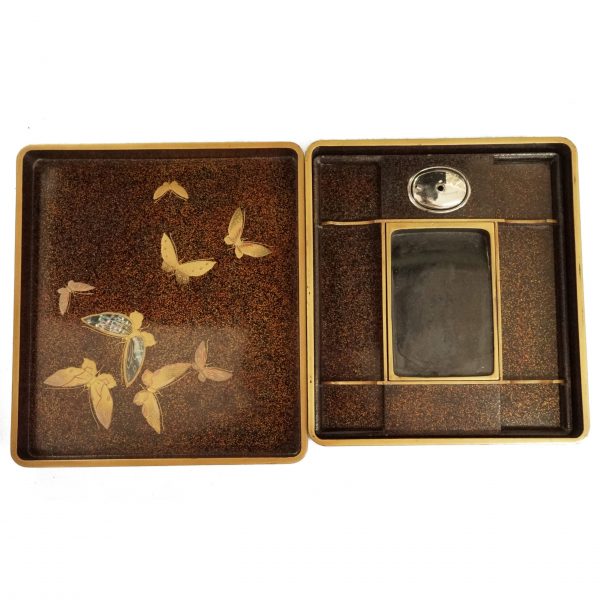 Japanese lacquer box Set-Makie Raden Bunko and Suzuribako (Bunko-04, Suzuribako-05) - Image 13