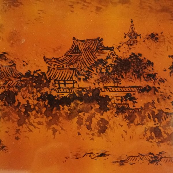 Japanese lacquer box-Urushi Nuri Suzuri Bako Landscape (Suzuribako-03) - Image 4