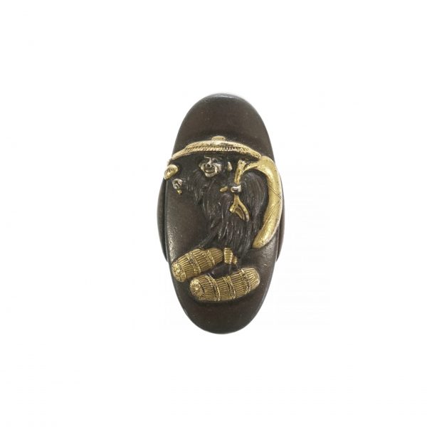 Antique Fuchi Kashira for Samurai Sword (F-7) - Image 2