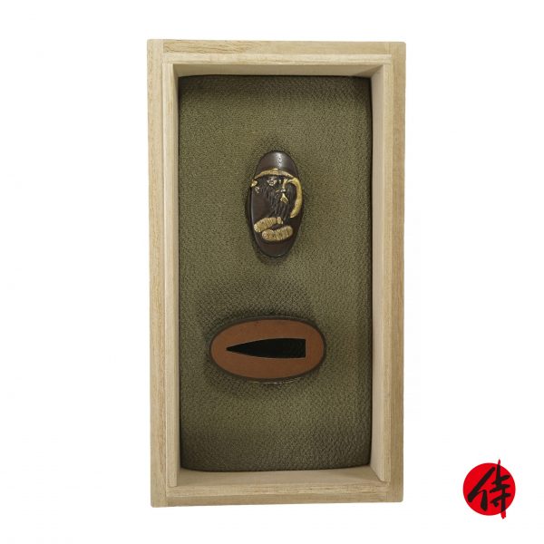 Antique Fuchi Kashira for Samurai Sword (F-7)