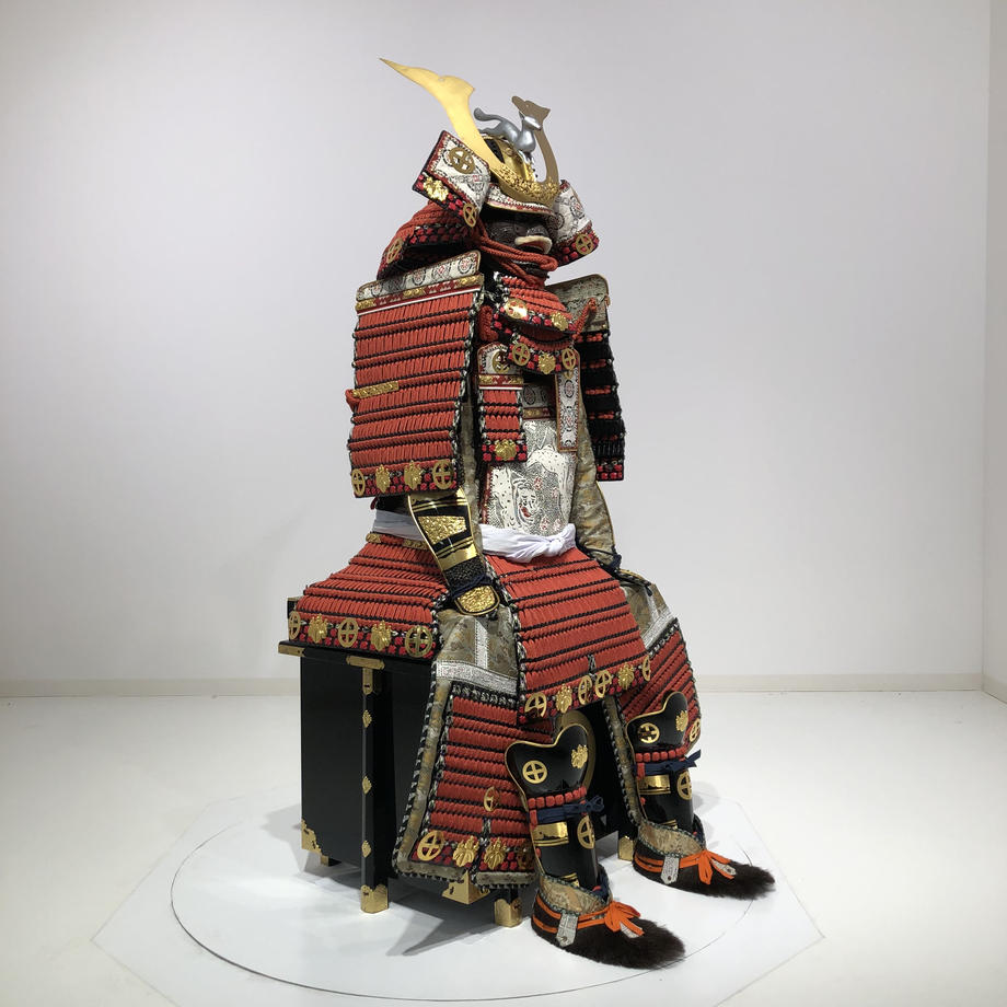 Red lacing Ohzane O-Yoroi Samurai Armor 赤糸威本大札大鎧 | Samurai