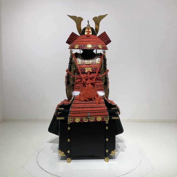 Red lacing Ohzane O-Yoroi Samurai Armor<br><span class="small">赤糸威本大札大鎧</span> - Image 9