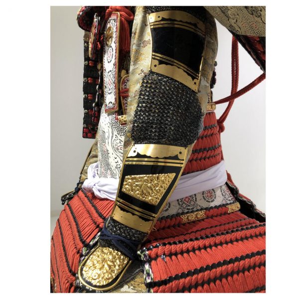 Red lacing Ohzane O-Yoroi Samurai Armor<br><span class="small">赤糸威本大札大鎧</span> - Image 14