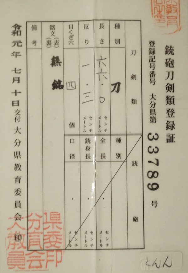 Antique Japanese Sword Katana Unsigned Kanetoshi <br>NTHK Kanteisho Certificate - Image 17