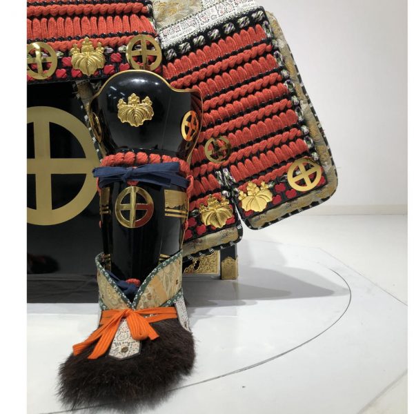 Red lacing Ohzane O-Yoroi Samurai Armor<br><span class="small">赤糸威本大札大鎧</span> - Image 11