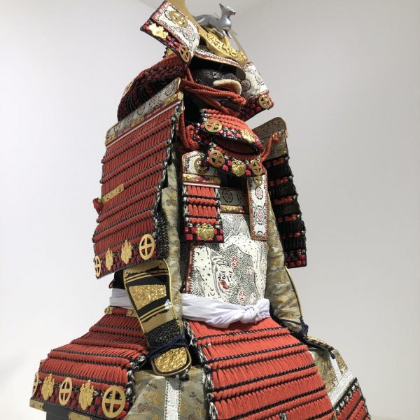 Red lacing Ohzane O-Yoroi Samurai Armor<br><span class="small">赤糸威本大札大鎧</span> - Image 10