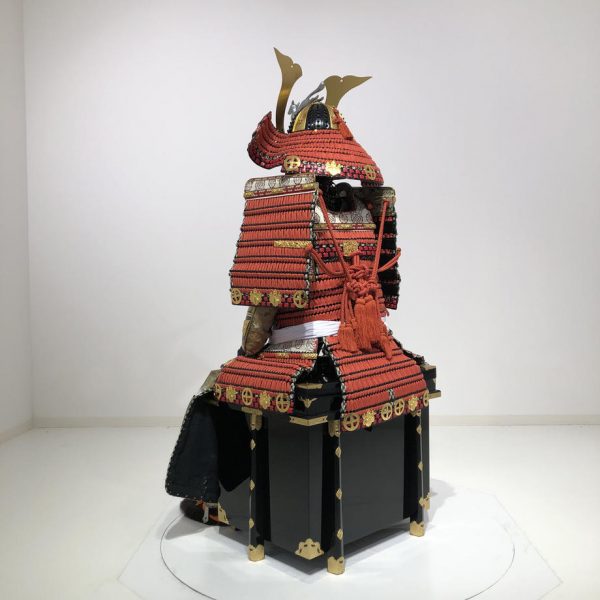 Red lacing Ohzane O-Yoroi Samurai Armor<br><span class="small">赤糸威本大札大鎧</span> - Image 7