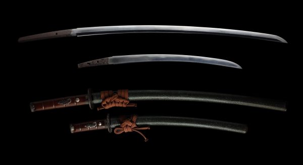 Antique Japanese Sword Daisho Unsigned Kanewaka/ Sukemune<br> with Hon-Ami Nisshu Kofuda - Image 10