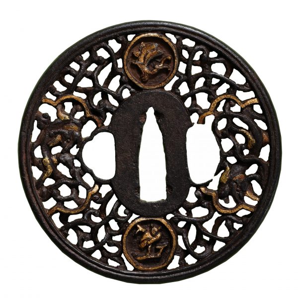 Antique Tsuba for Samurai Sword with NBTHK <strong><span style="color: #ff0000;">Hozon</span></strong> Certificate (T-332) - Image 4