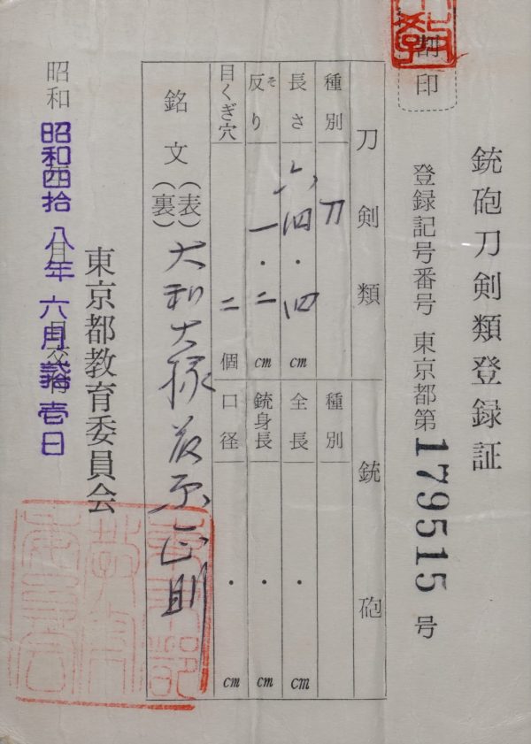 Antique Japanese Sword Daisho Signed by Masanori<br> NBTHK<span style="color: #ff0000;"><strong> Tokubetsu Hozon</strong> </span>Certificate - Image 35