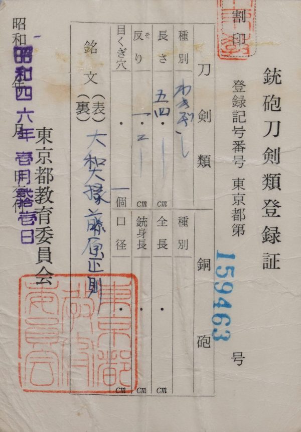 Antique Japanese Sword Daisho Signed by Masanori<br> NBTHK<span style="color: #ff0000;"><strong> Tokubetsu Hozon</strong> </span>Certificate - Image 36