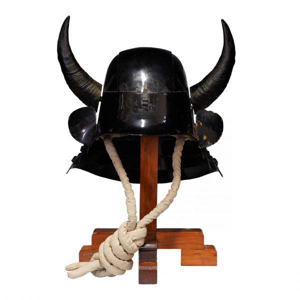 Antique Black Lacquered Mid- Edo Period Samurai Helmet<br><span style="color: #ff0000;">Kicho</span> Shiryo Certificate</span> (KT-11)