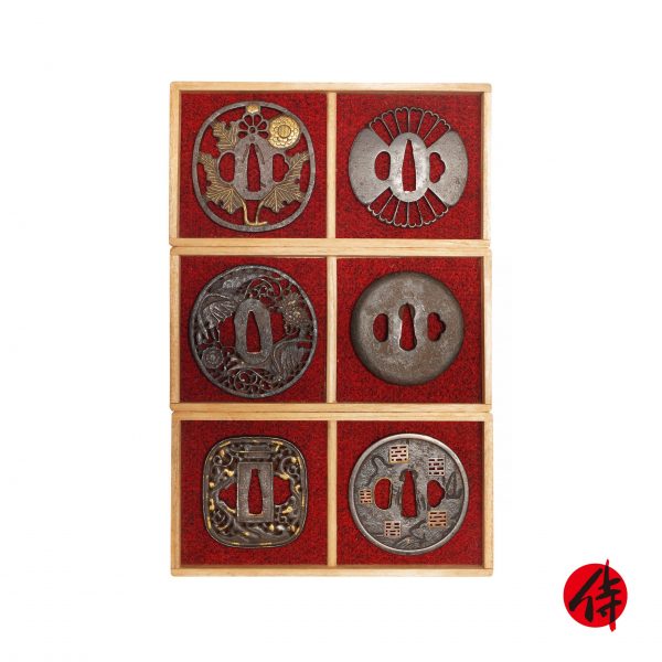 Antique Tsuba Set for Samurai Sword (T-410) - (T-415)