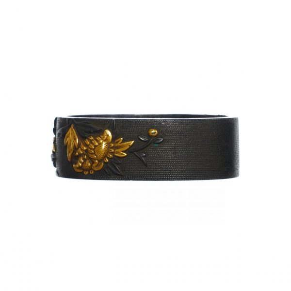 Antique Fuchi Kashira for Samurai Sword with NBTHK <strong><span style="color: #ff0000;">Hozon</span></strong> Certificate (F-24) - Image 5