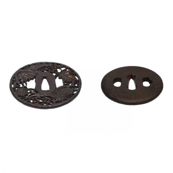 Antique Tsuba Set for Samurai Sword (T-410) - (T-415) - Image 10
