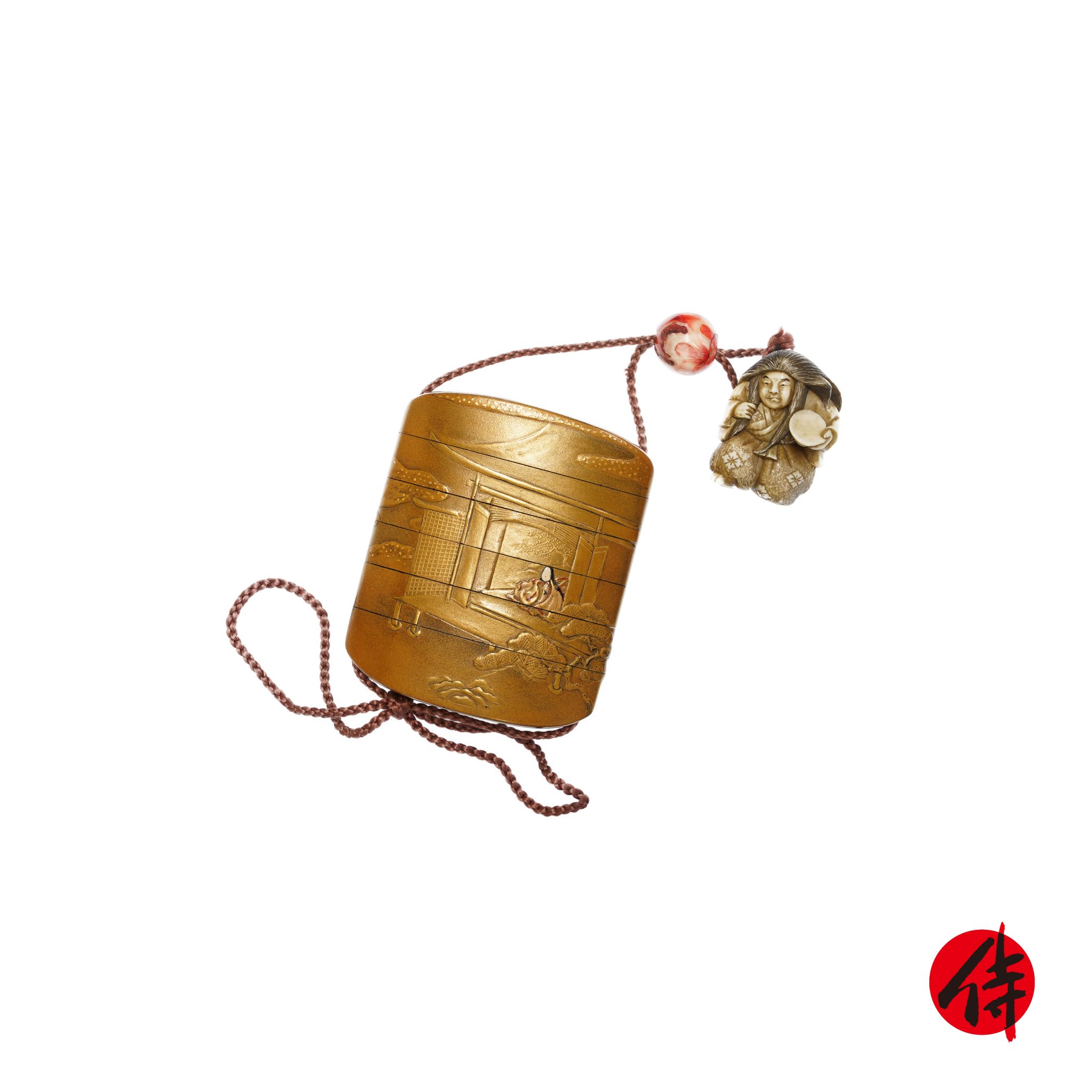 Traditional Japanese caseantique Inro (IR16) Samurai Museum Shop