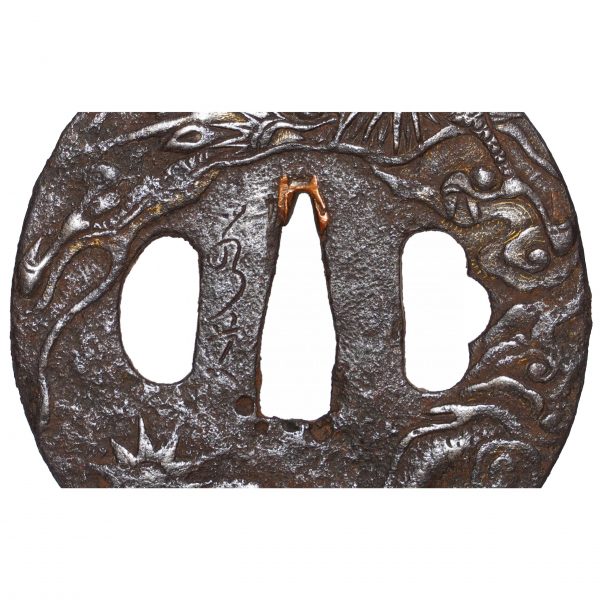 Antique Tsuba Daisho Set<br> for Samurai Sword<br> with NTHK Kanteisho Certificate (T-416) - Image 9