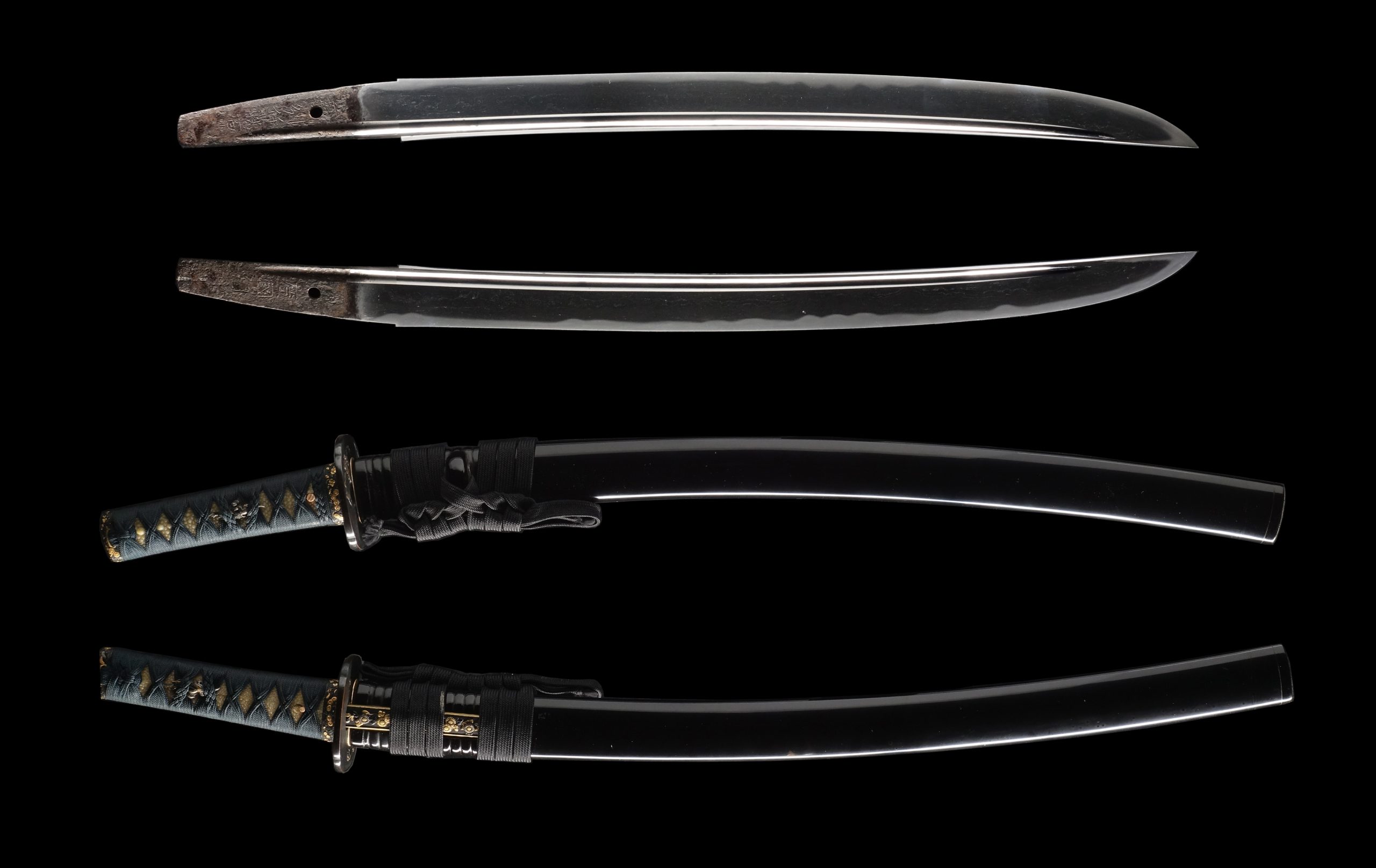 Mid Edo Antique Wakizashi Signed by Hirokuni for sale