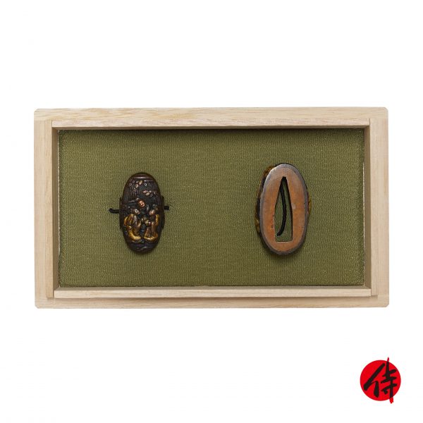 Antique Fuchi Kashira for Samurai Sword (F-26)