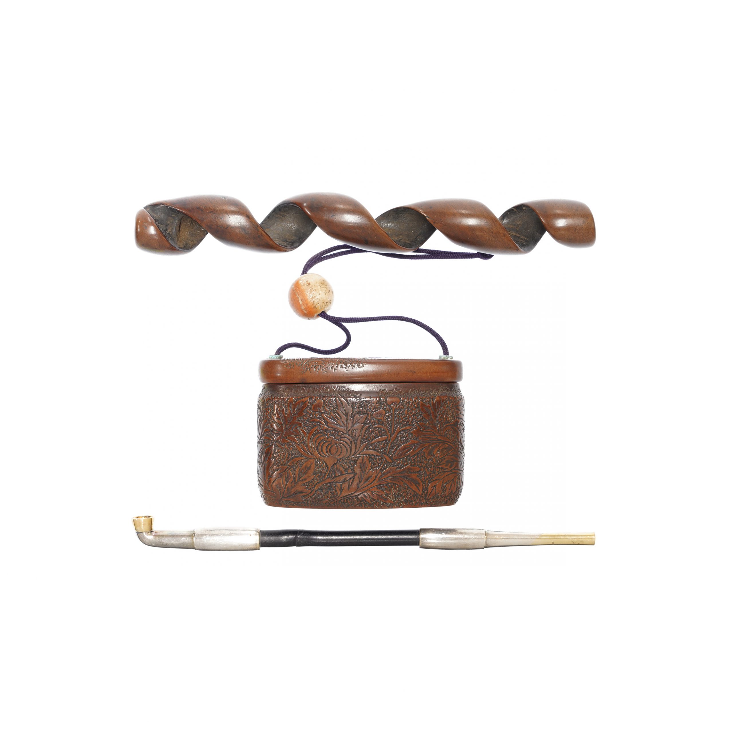 Antique Tobacco Case-Tabaco Ire and Kiseru Set (Kiseru-08