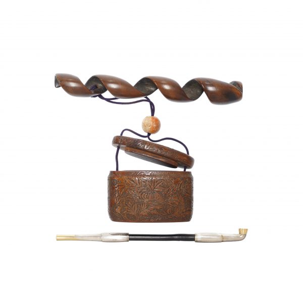 Antique Tobacco Case-Tabaco Ire and Kiseru Set (Kiseru-08) - Image 3
