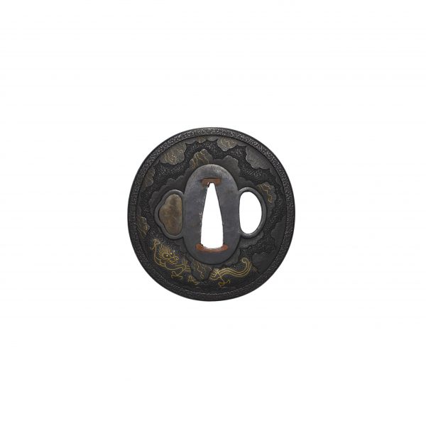 Antique Tsuba for Samurai Sword<br> with NTHK Kanteisho Certificate (T-487) - Image 5