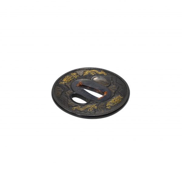 Antique Tsuba for Samurai Sword<br> with NTHK Kanteisho Certificate (T-487) - Image 7