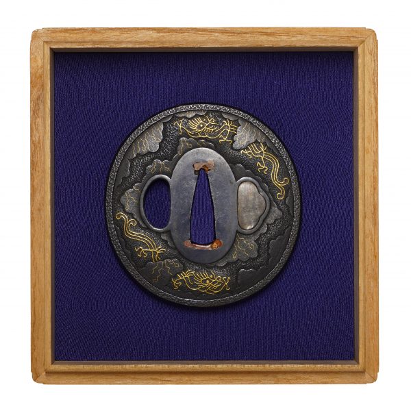 Antique Tsuba for Samurai Sword<br> with NTHK Kanteisho Certificate (T-487) - Image 4