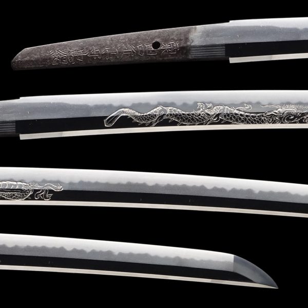 Antique Japanese Sword Wakizashi Signed by Awataguhi Omi no Kami Tadatsuna <br>NBTHK <span style="color: #ff0000;">Hozon</span> Certificate - Image 4
