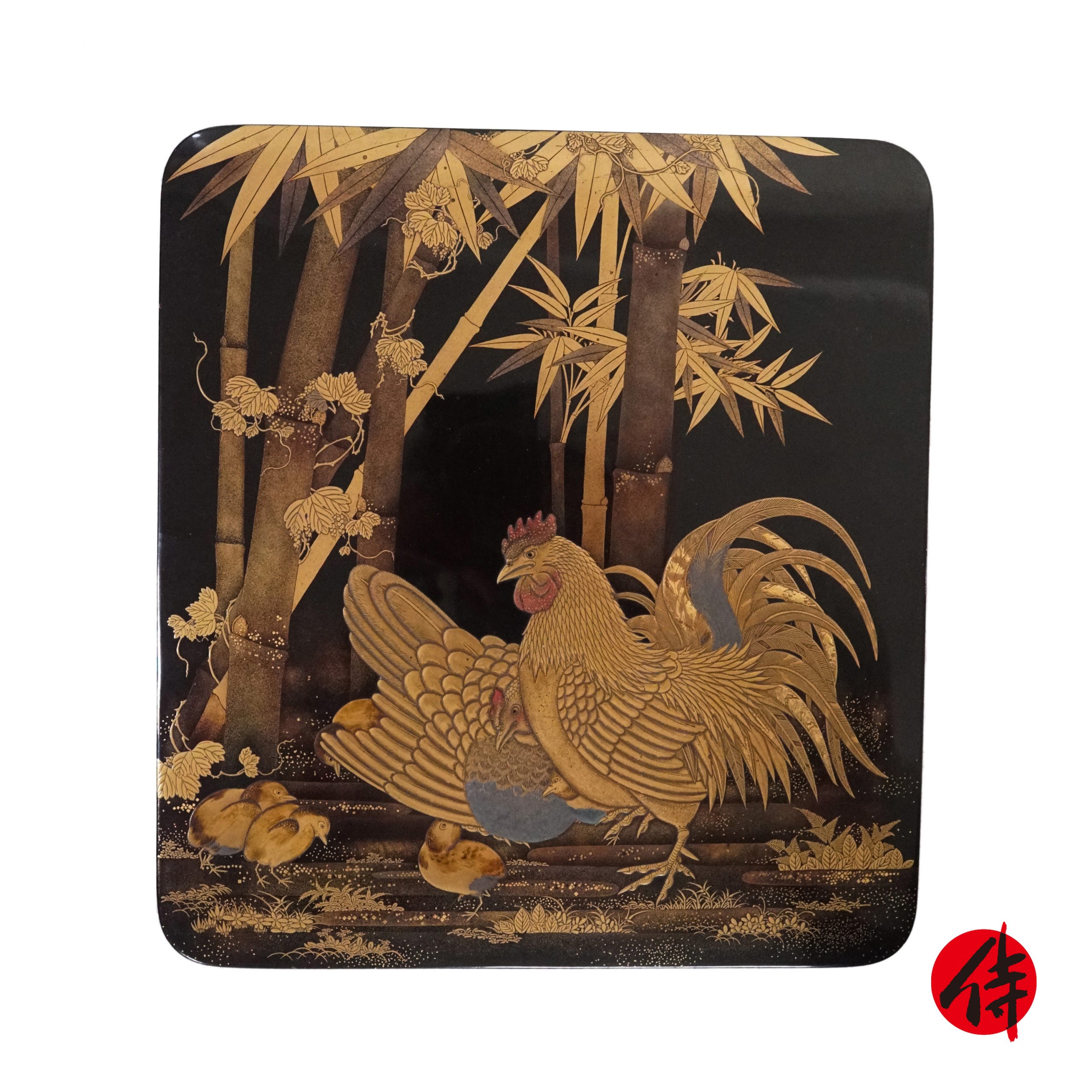 Antique Japanese lacquer box-Makie Suzuri Bako (Suzuri Bako-01