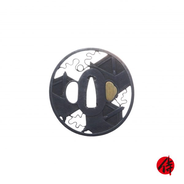 Antique Tsuba for Samurai Sword with NBTHK <strong><span style="color: #ff0000;">Hozon</span></strong> Certificate (T-80)