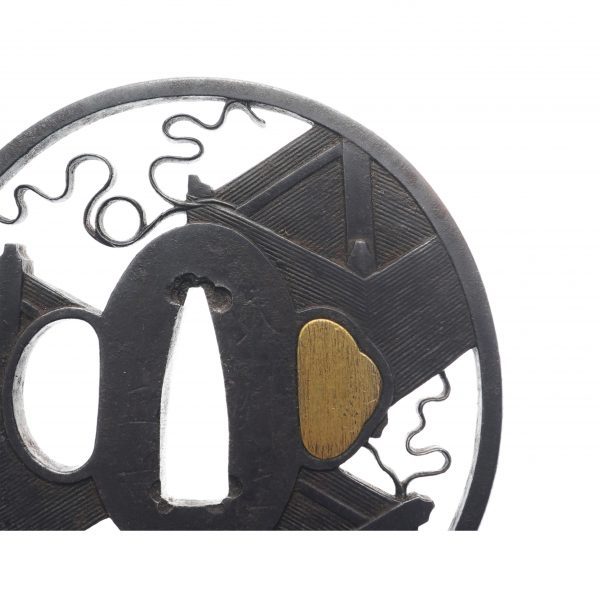 Antique Tsuba for Samurai Sword with NBTHK <strong><span style="color: #ff0000;">Hozon</span></strong> Certificate (T-80) - Image 5