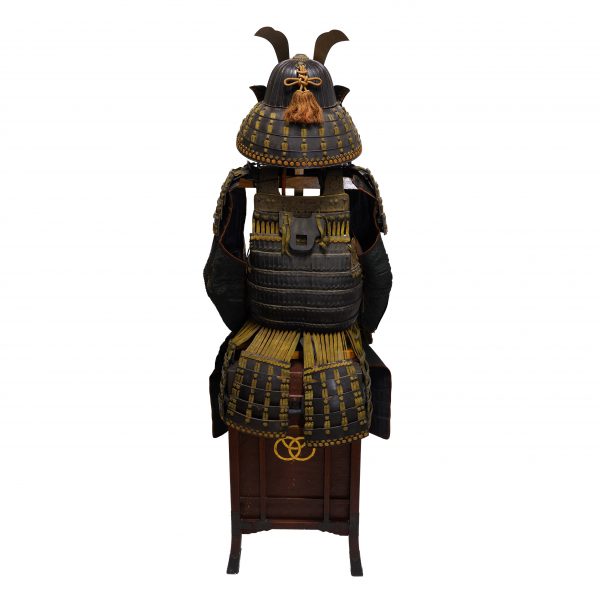 Antique Edo Period Iron Black Lacquered Samurai Armor (A-15) - Image 5