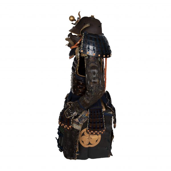 Antique Edo Period Brown Lacquered Samurai Armor (A-18) - Image 3